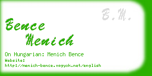 bence menich business card